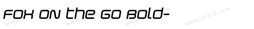 Fox on the Go Bold字体转换